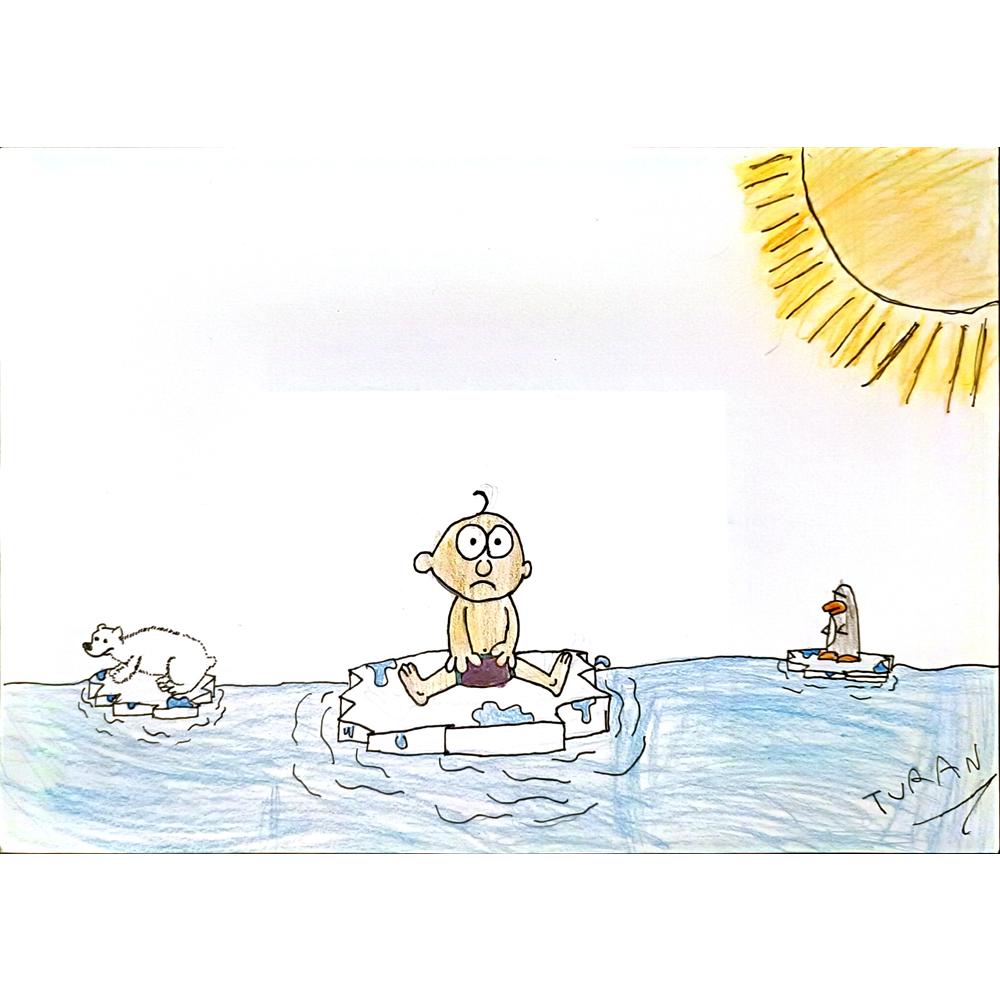 Turan Deniz Kutay 29x21cm Orijinal Karikatür BOD06999