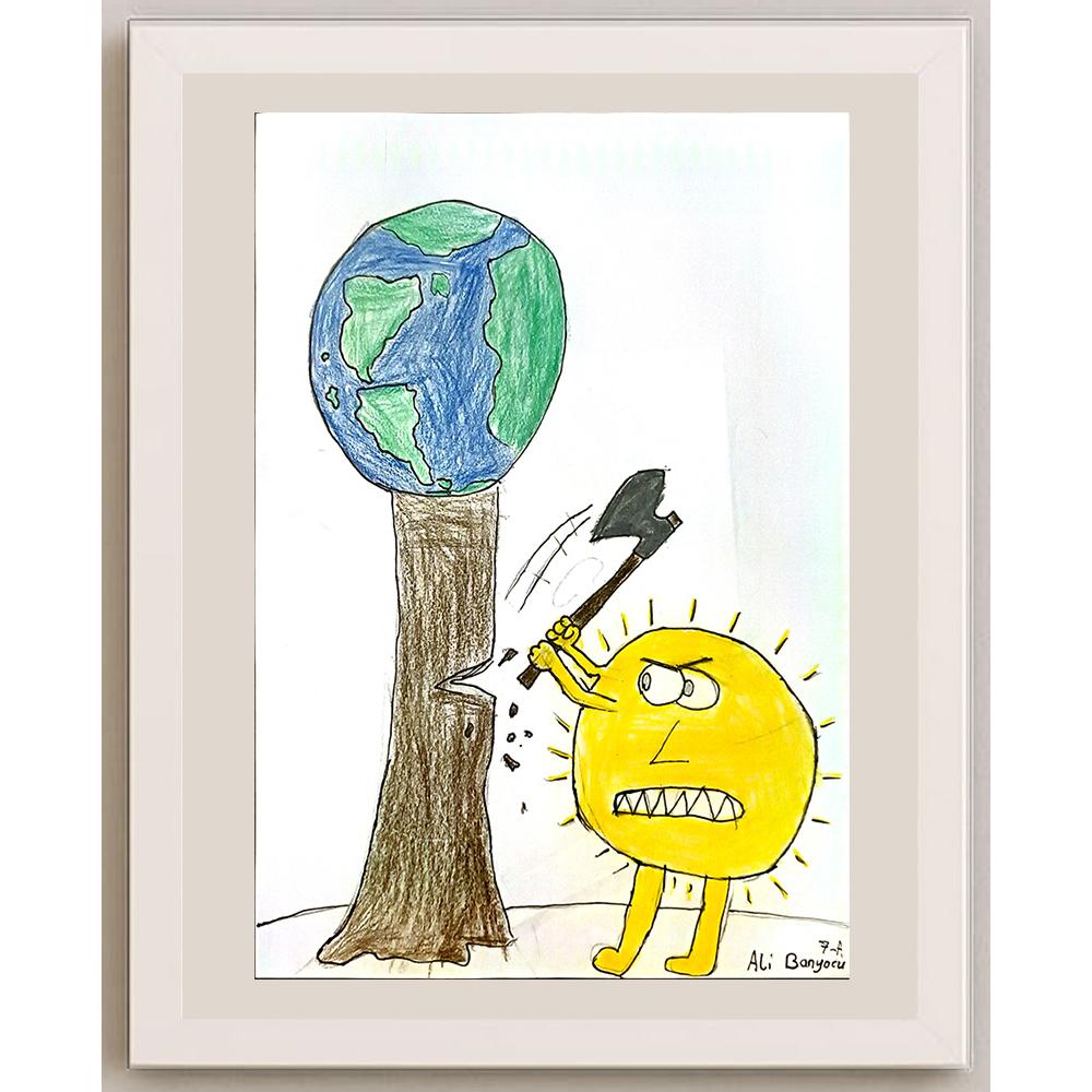 Ali Banyocu 29x21cm Orijinal Karikatür BOD07000