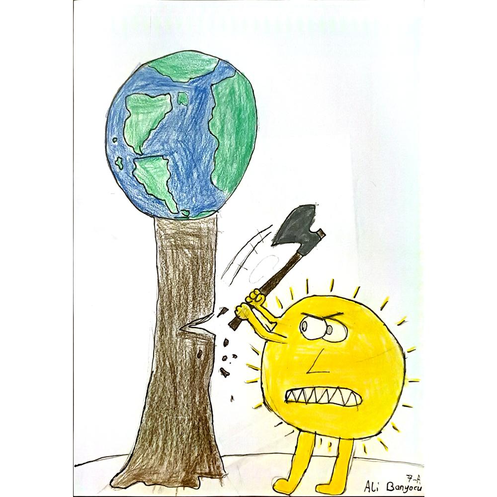 Ali Banyocu 29x21cm Orijinal Karikatür BOD07000