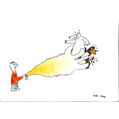 Sarp Giray 35x25cm Orijinal Karikatür BOD07004