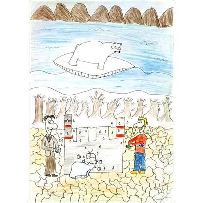 Tuncay Erdil 29x21cm Orijinal Karikatür BOD07010