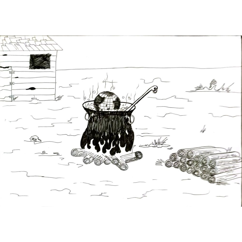 Necati ArdaŞenlik 29x21cm Orijinal Karikatür BOD07012