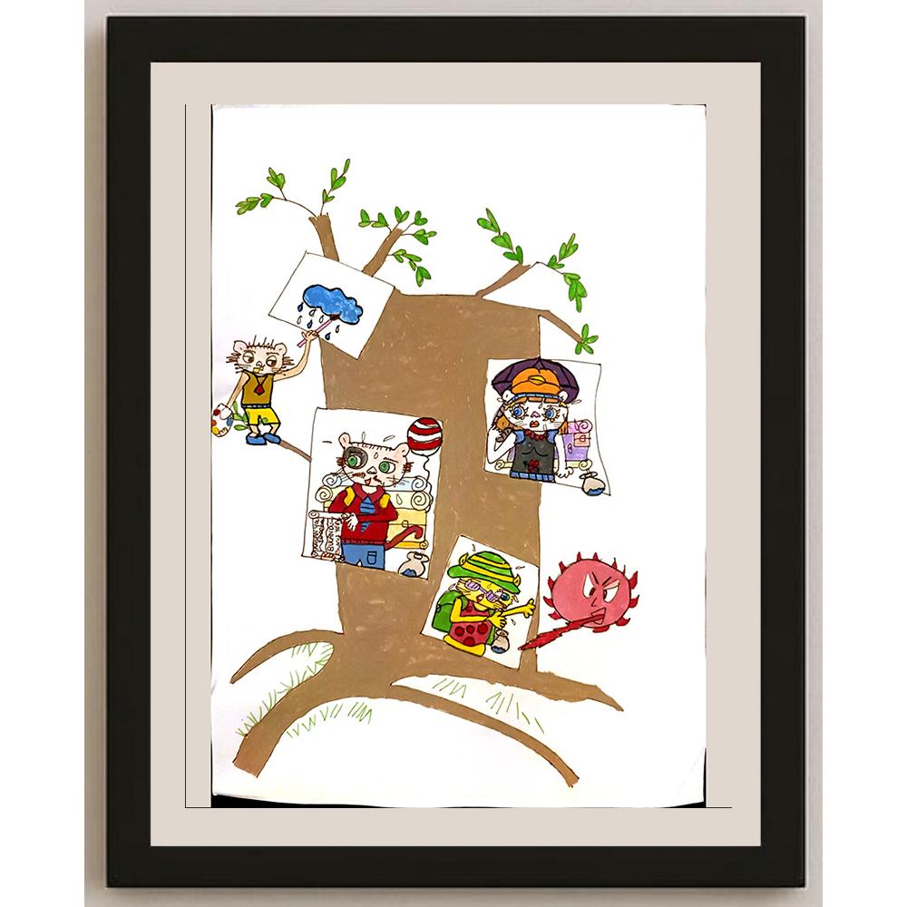 Ayşe Fırlatan 35x25cm Orijinal Karikatür BOD07013