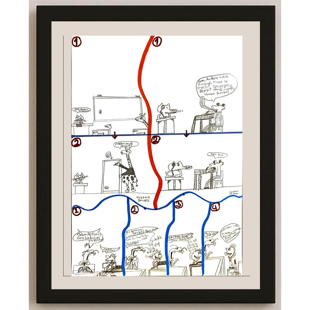 HaktanŞenses 29x21cm Orijinal Karikatür BOD07030