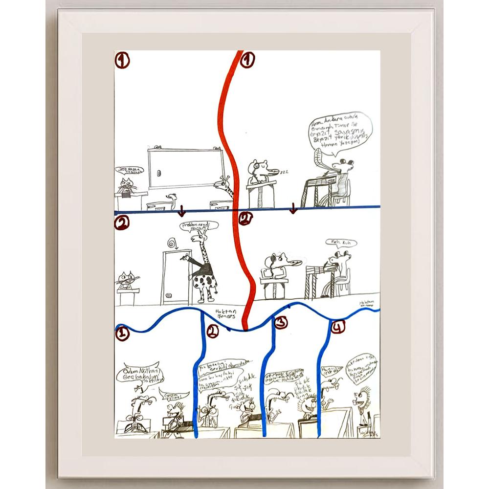 HaktanŞenses 29x21cm Orijinal Karikatür BOD07030