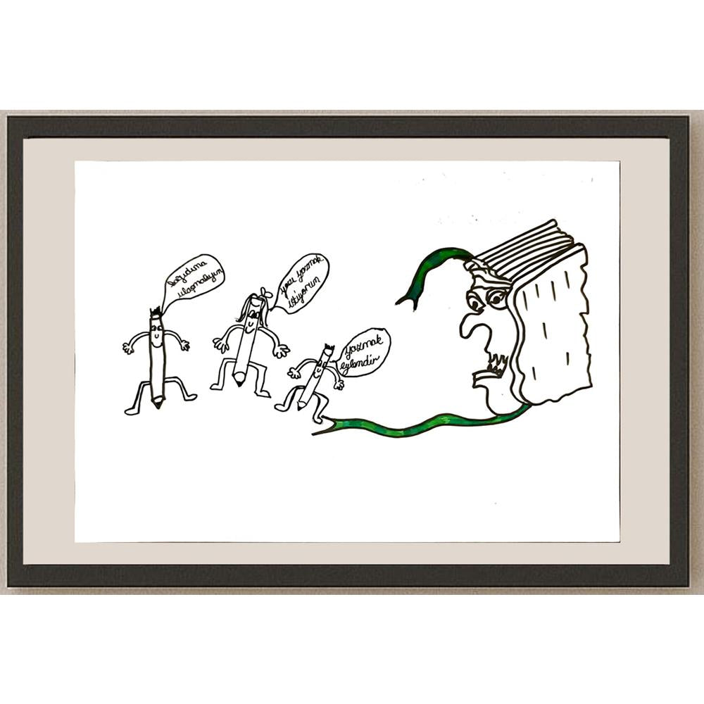 Ayşe Naz Aşcıoğlu 29x21cm Orijinal Karikatür BOD07032