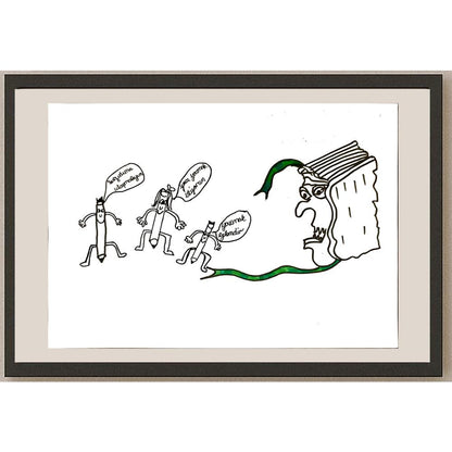 Ayşe Naz Aşcıoğlu 29x21cm Orijinal Karikatür BOD07032