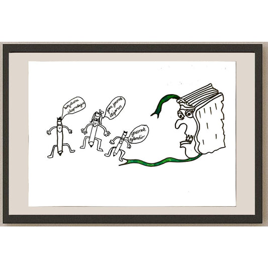 Ayşe Naz Aşcıoğlu 29x21cm Orijinal Karikatür BOD07032