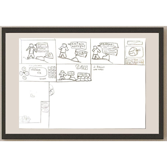 Utku Boduroğlu 29x21cm Orijinal Karikatür BOD07034