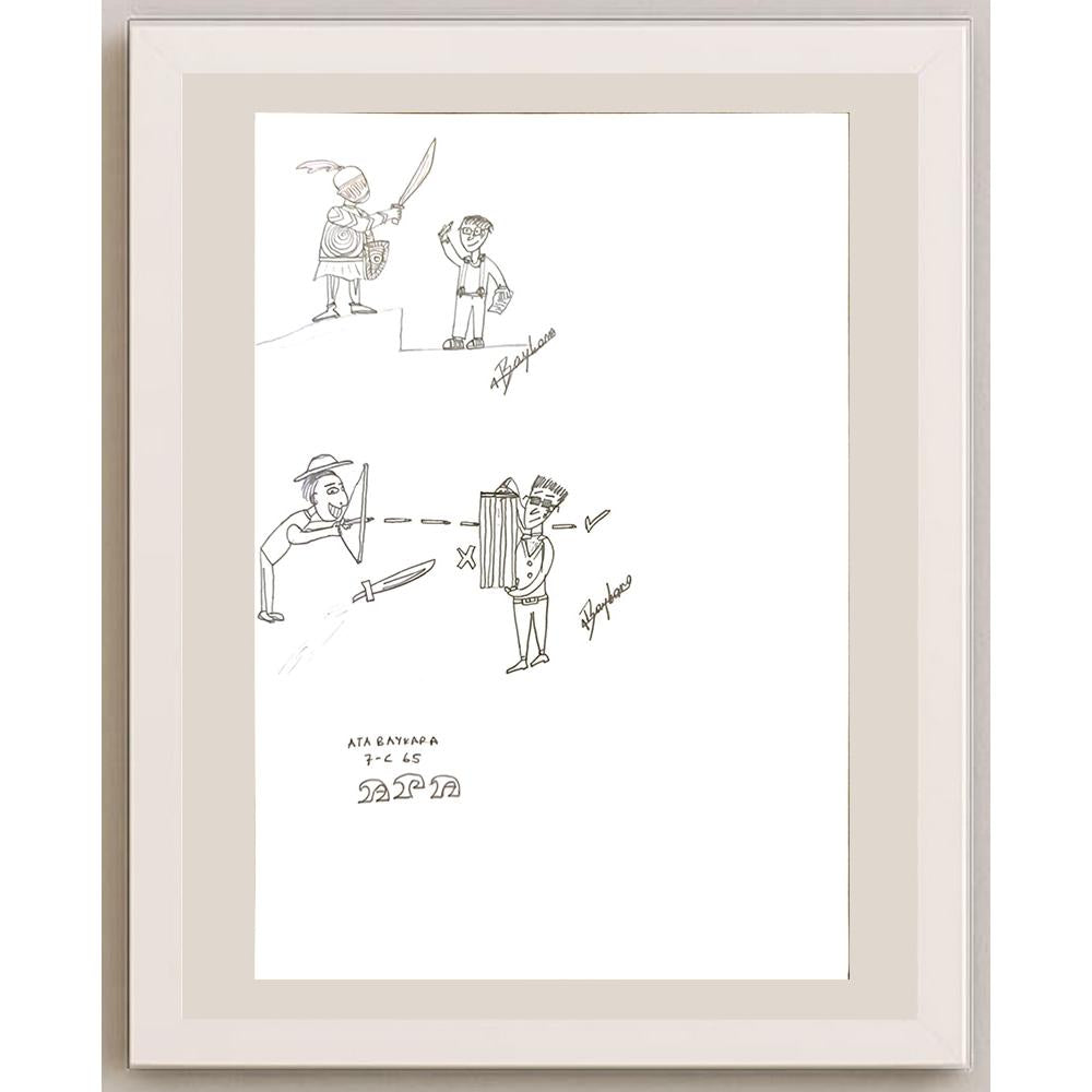 Ata Baykara 29x21cm Orijinal Karikatür BOD07038