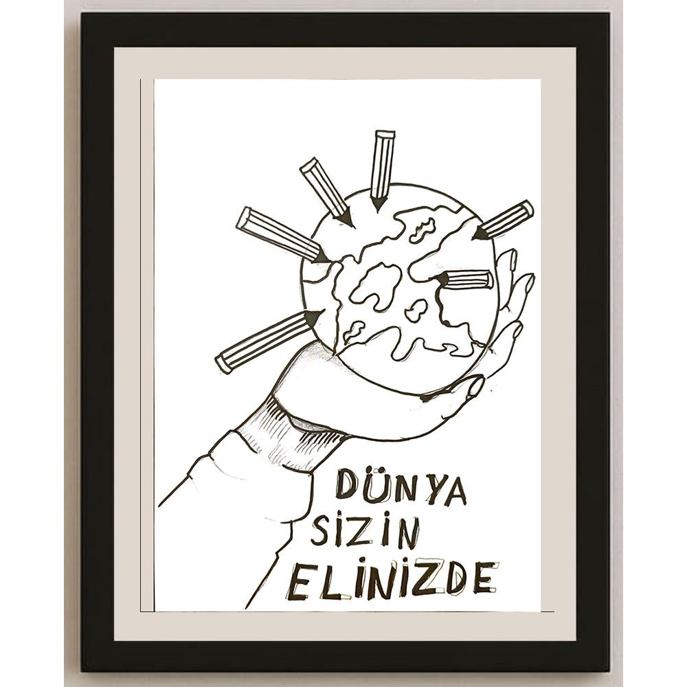 Onur Göker 29x21cm Orijinal Karikatür BOD07043