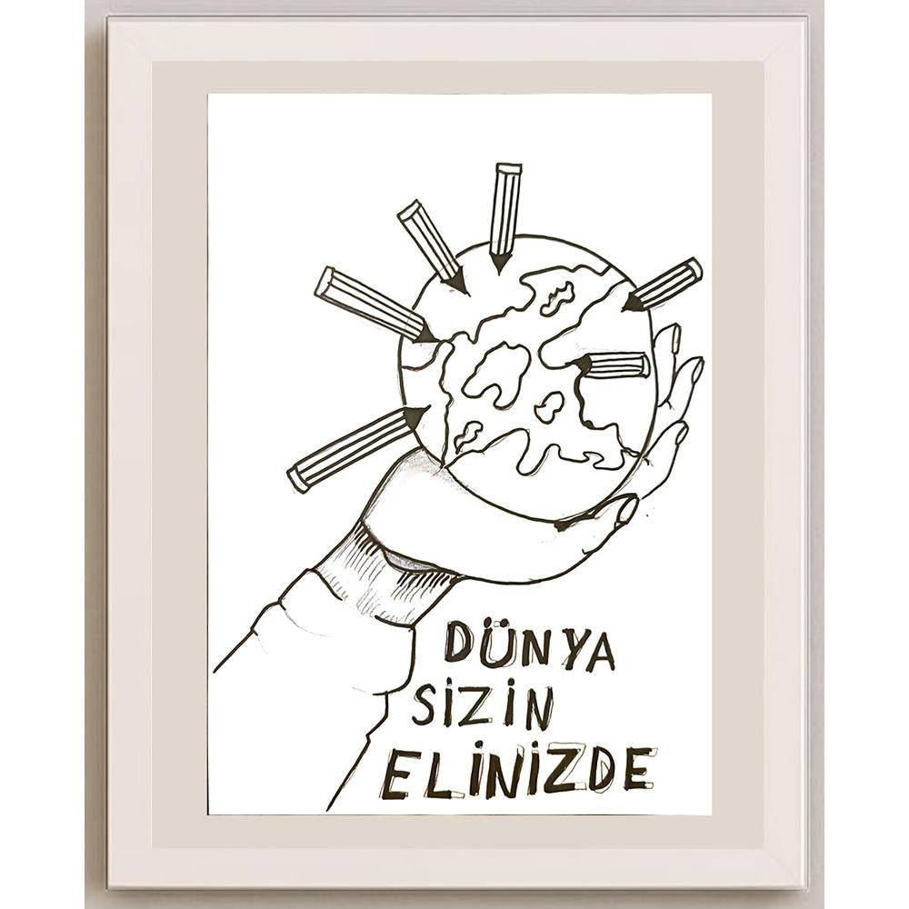 Onur Göker 29x21cm Orijinal Karikatür BOD07043