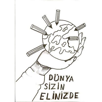 Onur Göker 29x21cm Orijinal Karikatür BOD07043