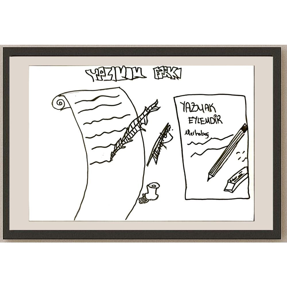 Enes Koz 29x21cm Orijinal Karikatür BOD07050
