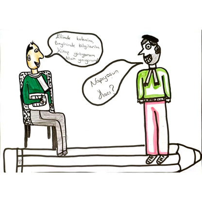 Ece Uzundemir 29x21cm Orijinal Karikatür BOD07055