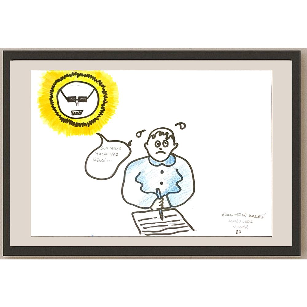 Kenzu Berk Yanar 29x21cm Orijinal Karikatür BOD07064