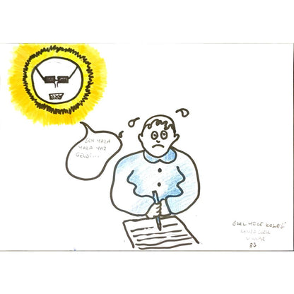 Kenzu Berk Yanar 29x21cm Orijinal Karikatür BOD07064