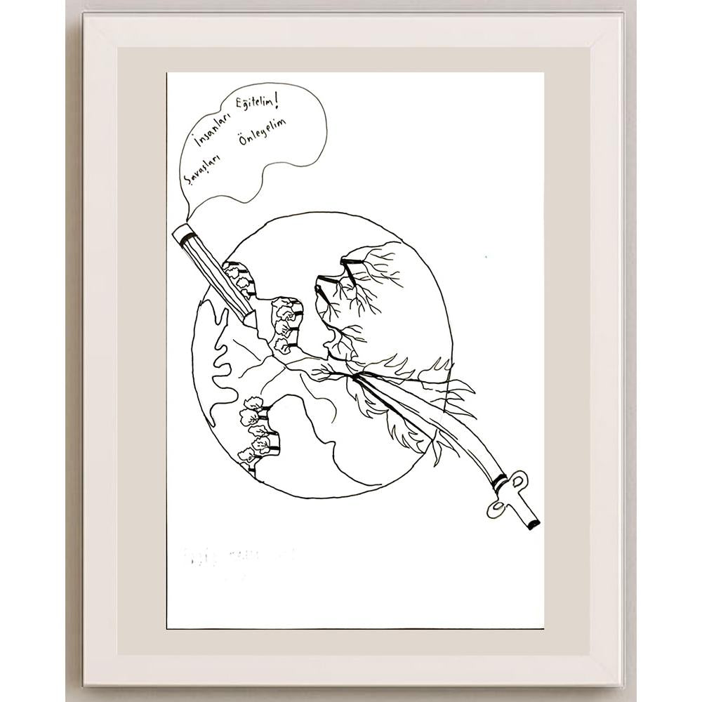 Doğa MertŞişli 29x21cm Orijinal Karikatür BOD07065