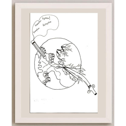 Doğa MertŞişli 29x21cm Orijinal Karikatür BOD07065