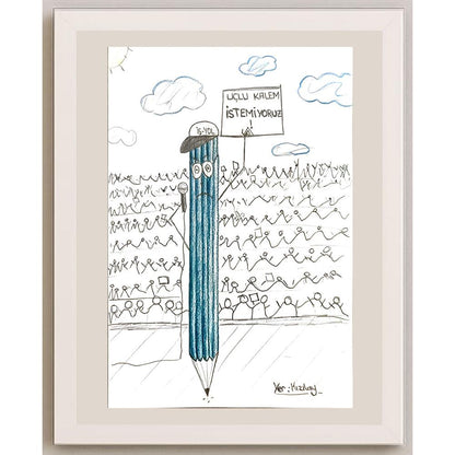 GökberkÇağlayan 29x21cm Orijinal Karikatür BOD07066