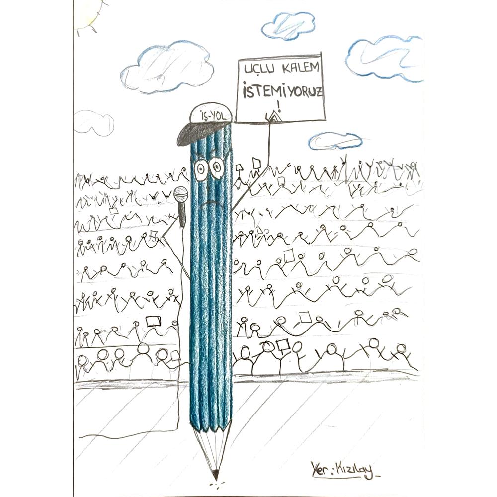 GökberkÇağlayan 29x21cm Orijinal Karikatür BOD07066
