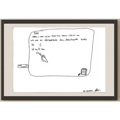 Ali Ander 43x30cm Orijinal Karikatür BOD07068