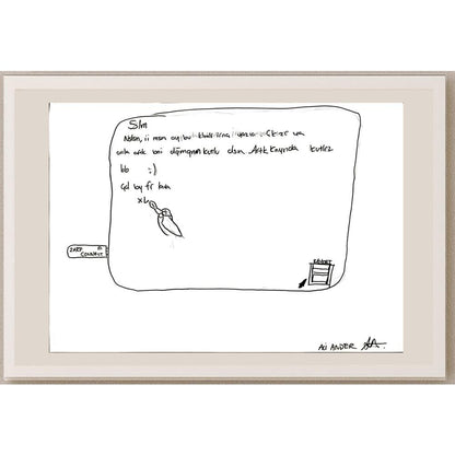 Ali Ander 43x30cm Orijinal Karikatür BOD07068