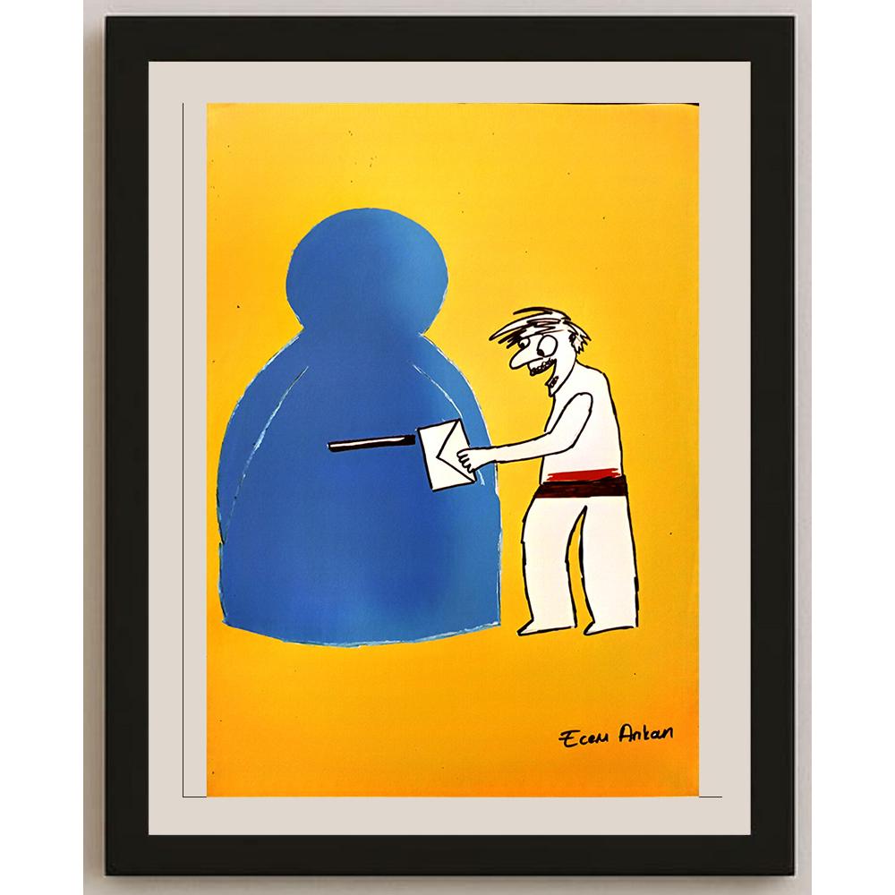 Ecem Arıkan 43x30cm Orijinal Karikatür BOD07073