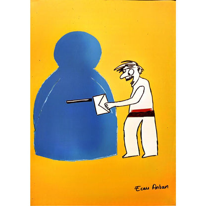 Ecem Arıkan 43x30cm Orijinal Karikatür BOD07073