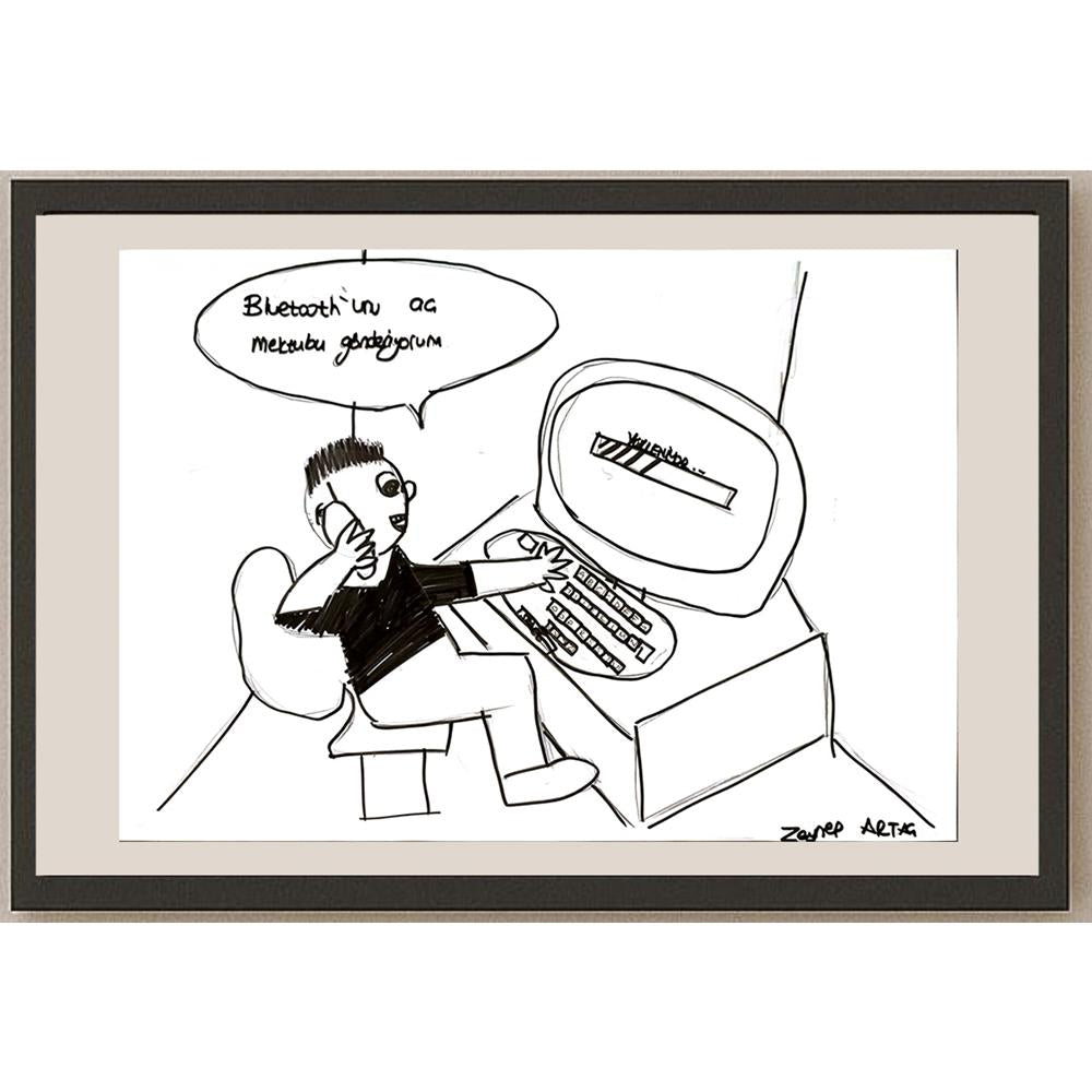 Zeynep Artaç 43x30cm Orijinal Karikatür BOD07075