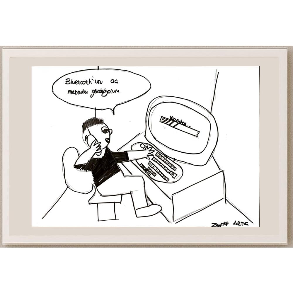 Zeynep Artaç 43x30cm Orijinal Karikatür BOD07075