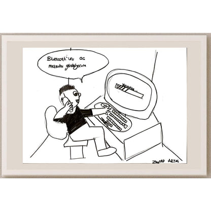 Zeynep Artaç 43x30cm Orijinal Karikatür BOD07075