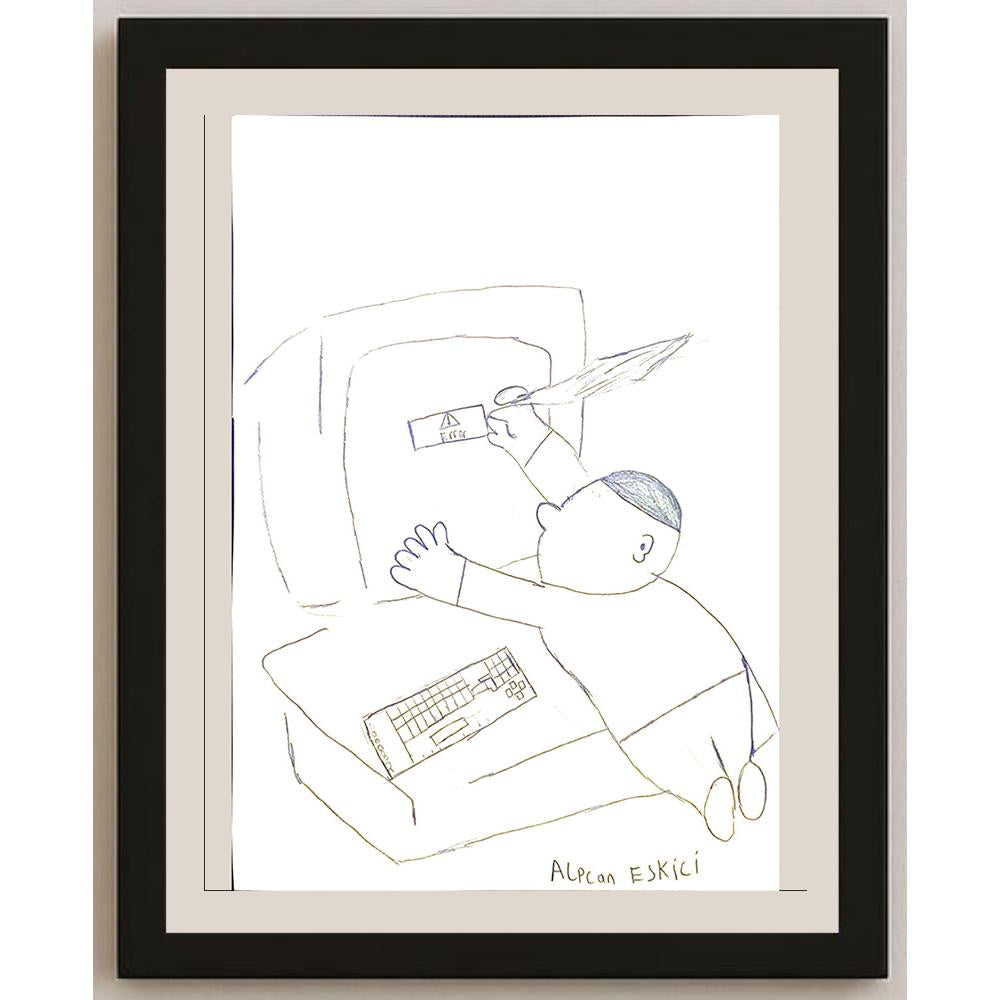 Alpcan Eskici 43x30cm Orijinal Karikatür BOD07086