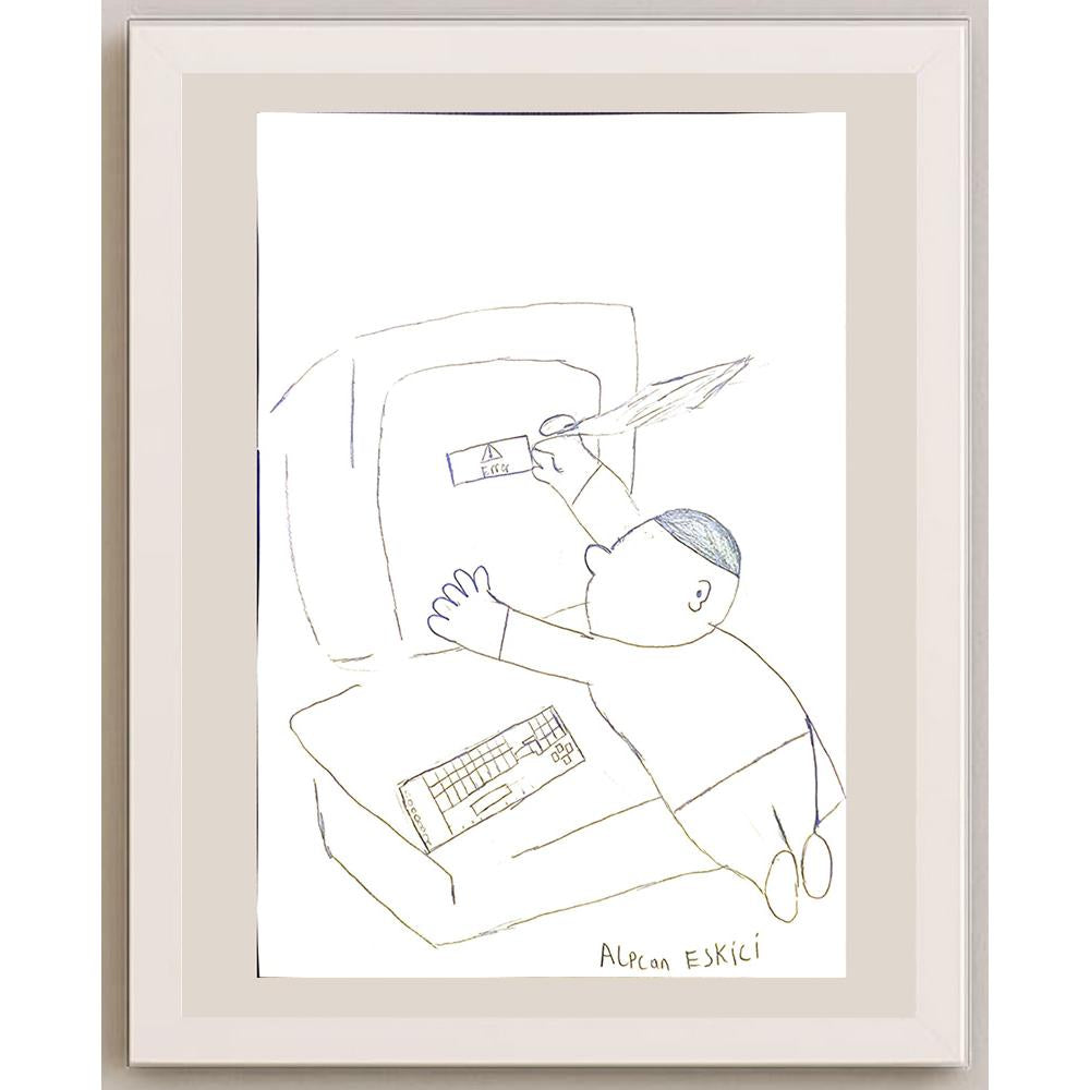 Alpcan Eskici 43x30cm Orijinal Karikatür BOD07086