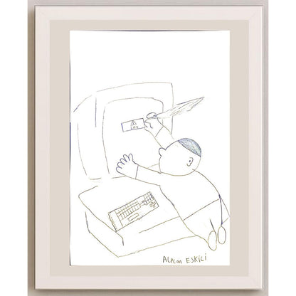 Alpcan Eskici 43x30cm Orijinal Karikatür BOD07086