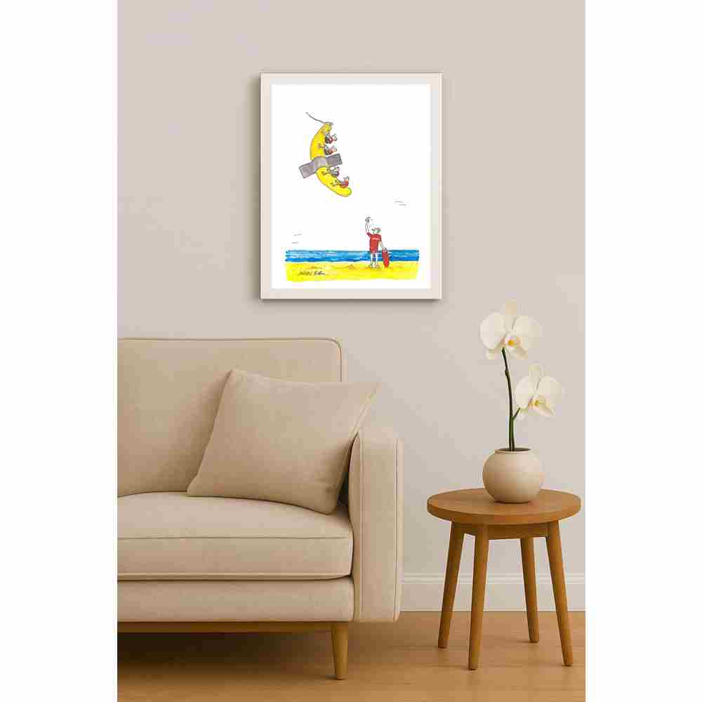 Mihai Gabriel Boboc Banana Kişiye Özel Sertifikalı Sınırlı Fine Art Karikatür Baskı CAD00001