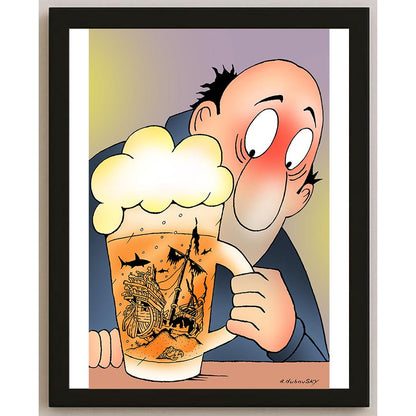 Olexander Dubovskyi Pirates Of The Caribbean Kişiye Özel Sertifikalı Sınırlı Fine Art Karikatür Baskı CAD00022