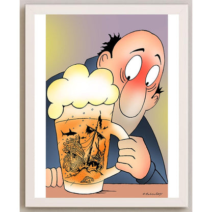 Olexander Dubovskyi Pirates Of The Caribbean Kişiye Özel Sertifikalı Sınırlı Fine Art Karikatür Baskı CAD00022