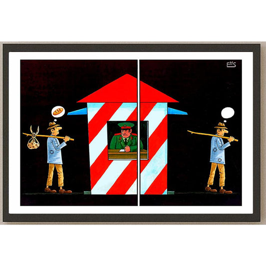 Eshonkulov Maxmudjon Customs Kişiye Özel Sertifikalı Sınırlı Fine Art Karikatür Baskı CAD00031