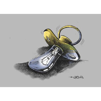 Raed Khalil Kişiye Özel Sertifikalı Sınırlı Fine Art Karikatür Baskı CAD00033