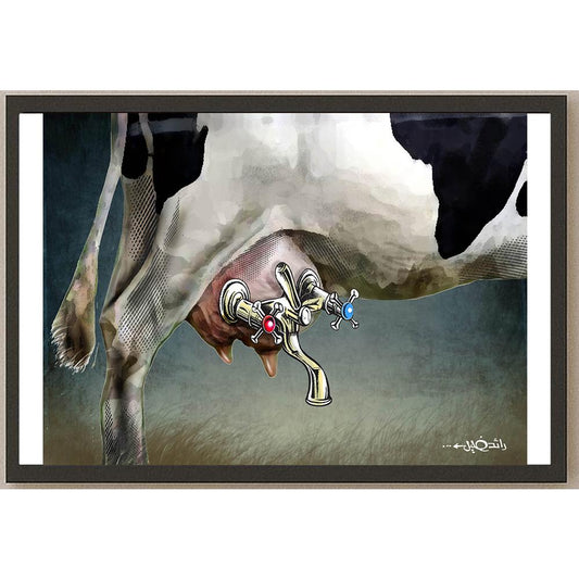 Raed Khalil Kişiye Özel Sertifikalı Sınırlı Fine Art Karikatür Baskı CAD00039
