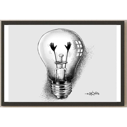Raed Khalil Kişiye Özel Sertifikalı Sınırlı Fine Art Karikatür Baskı CAD00040