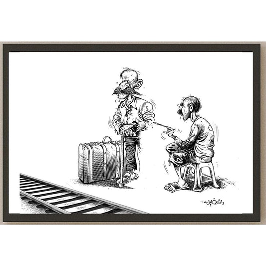 Raed Khalil Kişiye Özel Sertifikalı Sınırlı Fine Art Karikatür Baskı CAD00041