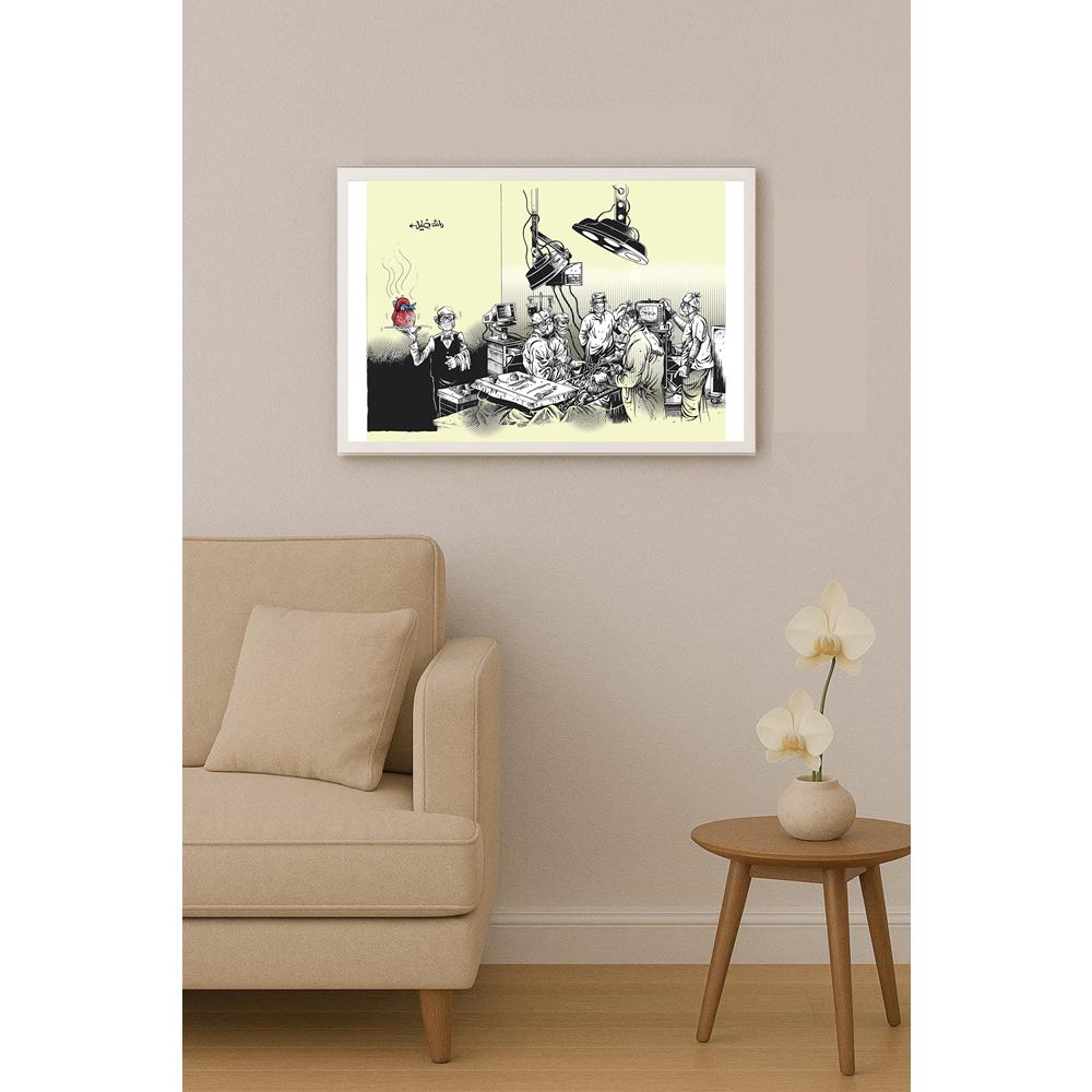Raed Khalil Kişiye Özel Sertifikalı Sınırlı Fine Art Karikatür Baskı CAD00044