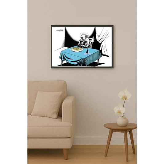 Raed Khalil Kişiye Özel Sertifikalı Sınırlı Fine Art Karikatür Baskı CAD00045