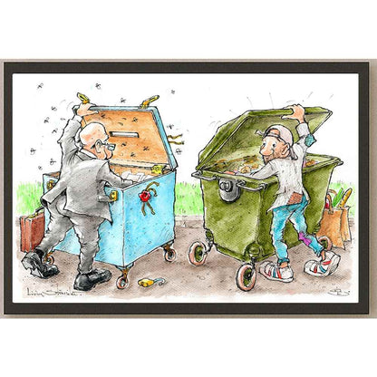 Liviu Stanila Avem de Unde Alege Kişiye Özel Sertifikalı Sınırlı Fine Art Karikatür Baskı CAD00046