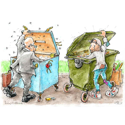 Liviu Stanila Avem de Unde Alege Kişiye Özel Sertifikalı Sınırlı Fine Art Karikatür Baskı CAD00046