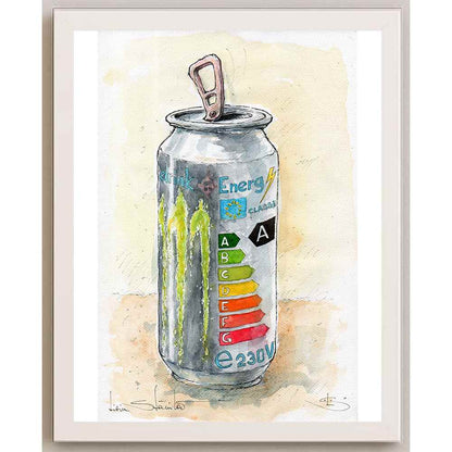 Liviu Stanila Energy Drink Kişiye Özel Sertifikalı Sınırlı Fine Art Karikatür Baskı CAD00049