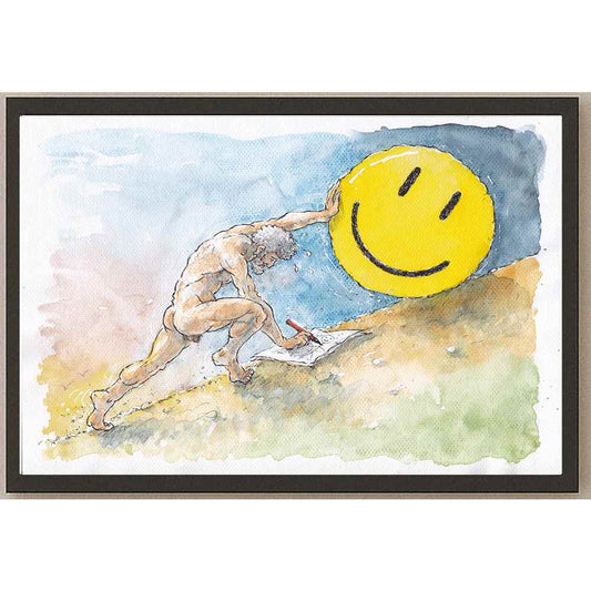 Liviu Stanila Sisif Kişiye Özel Sertifikalı Sınırlı Fine Art Karikatür Baskı CAD00050