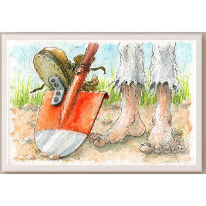 Liviu Stanila Pantof Kişiye Özel Sertifikalı Sınırlı Fine Art Karikatür Baskı CAD00051